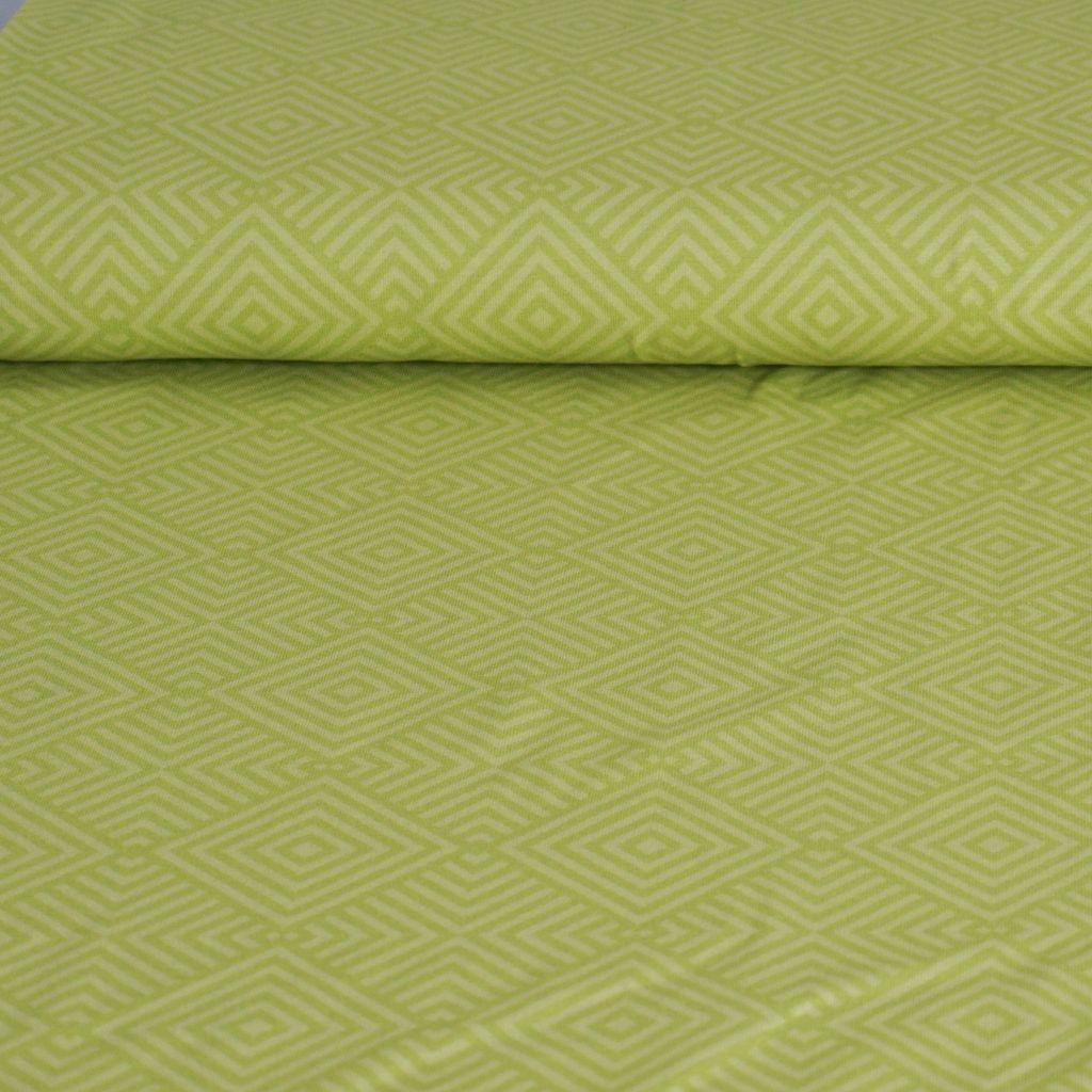 Baumwolljersey geometrisch hellgrün